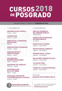 Cursos de Posgrado 2018