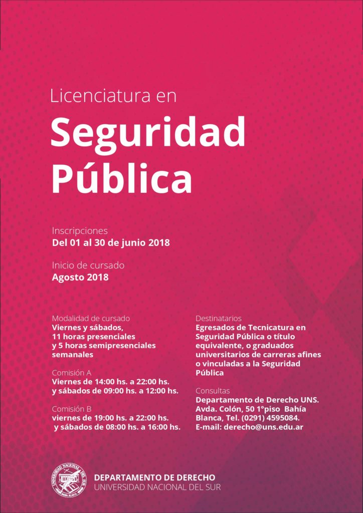 Licenciatura en Seguridad Pública