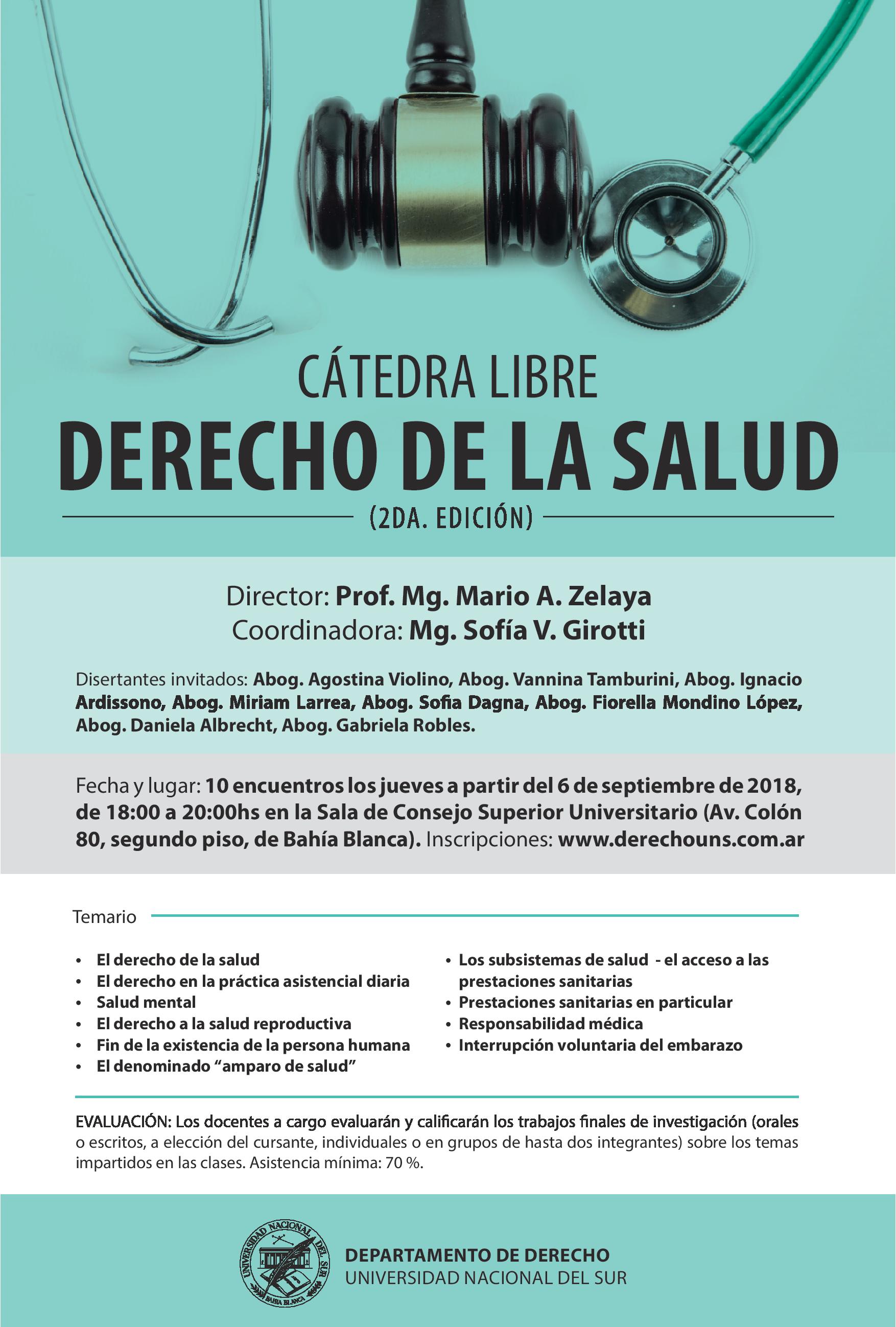 Catedra Libre DERECHO DE LA SALUD