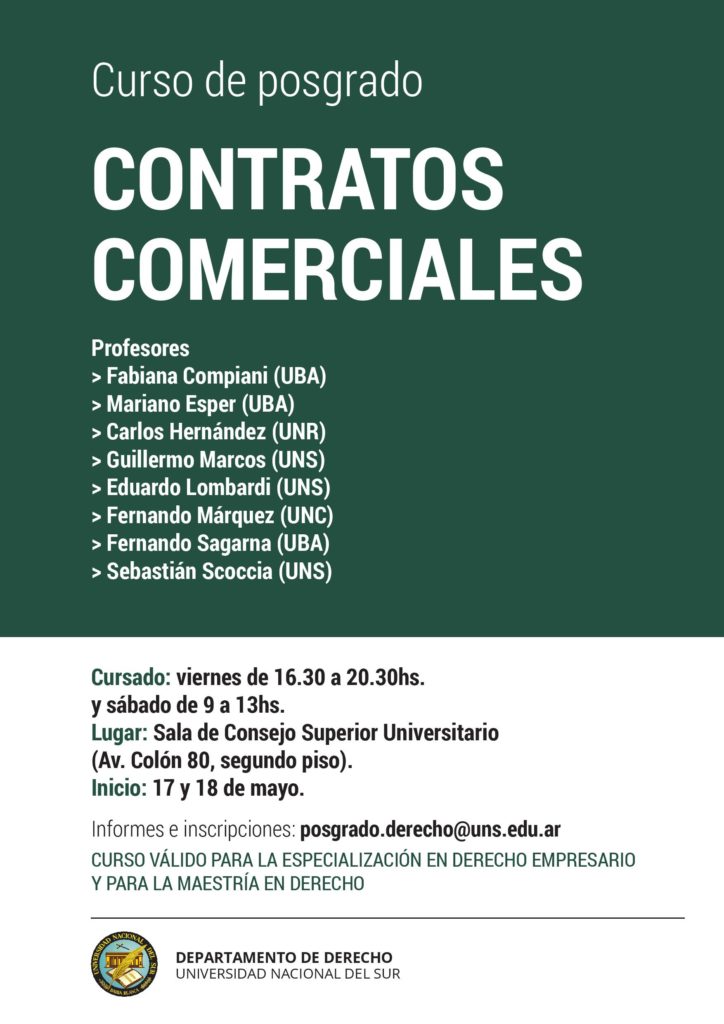 Curso Posgrado Contratos Comerciales