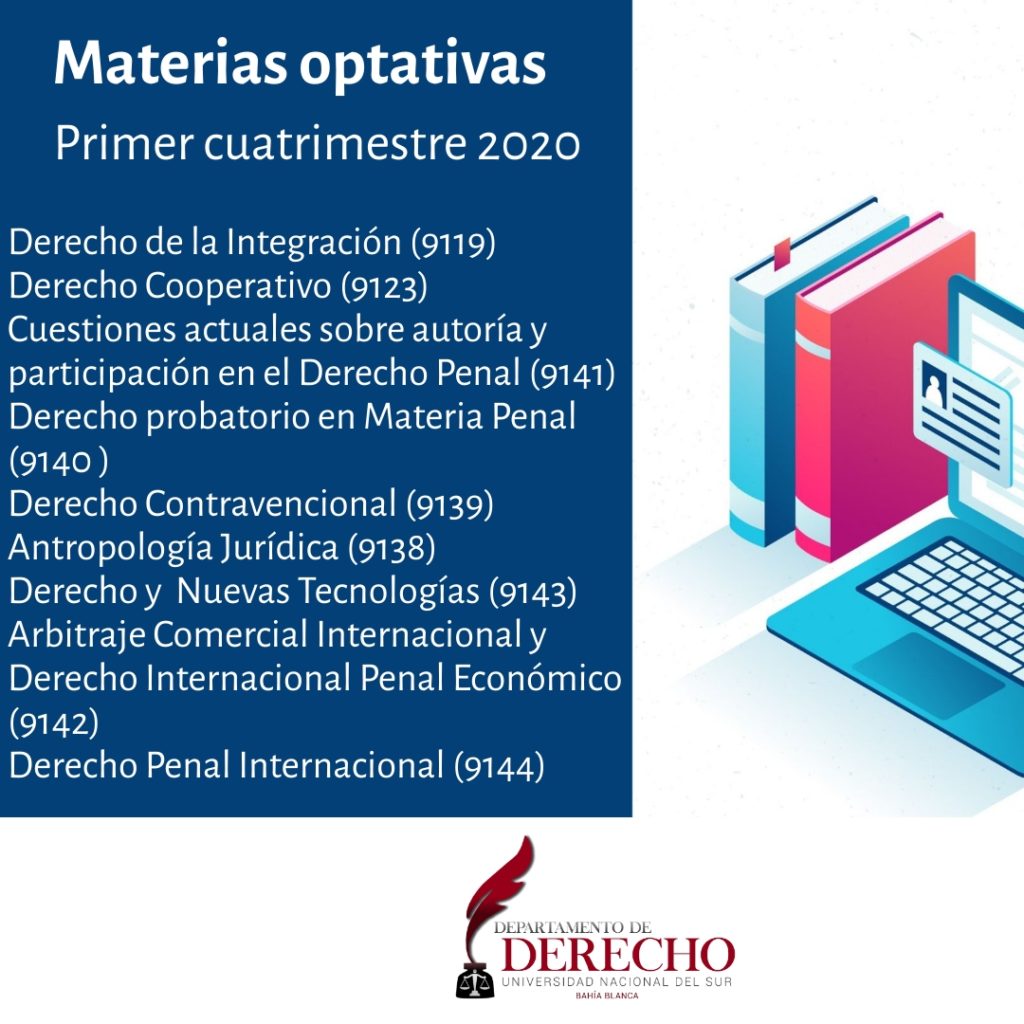 Materias optativas 1er cuat 2020