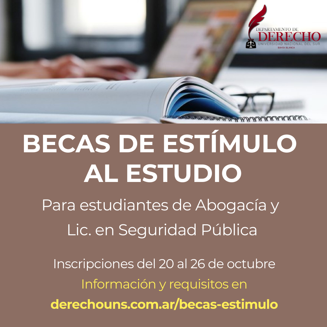 BECAS Depto Derecho - Convocatoria