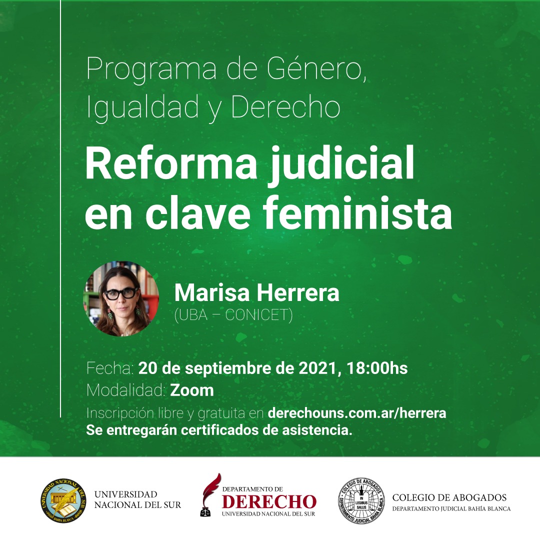 Afiche Programa Género Marisa Herrera