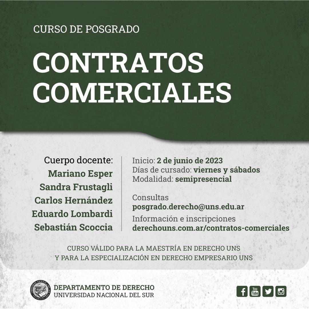 Curso Posgrado CONTRATOS COMERCIALES